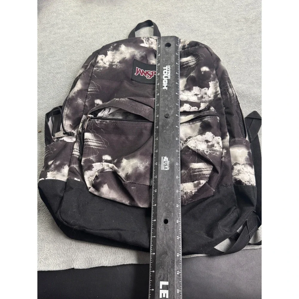 JanSport Black Label Superbreak Backpack Storm Cloud Lightning Print JS00T60G
